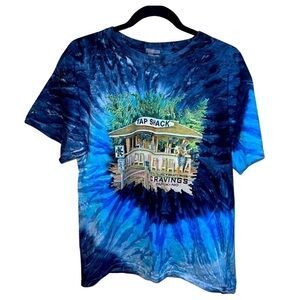 Color-Tone Tie-Dye Tap Shack Graphic Tee Large - Duck, NC
